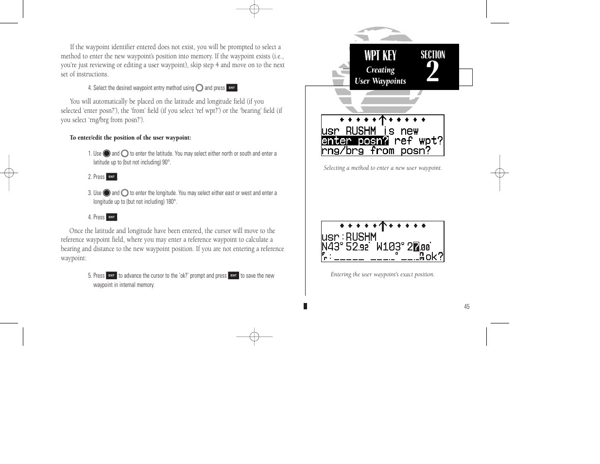 Wpt key | Garmin GPS 155XL TSO User Manual | Page 55 / 146