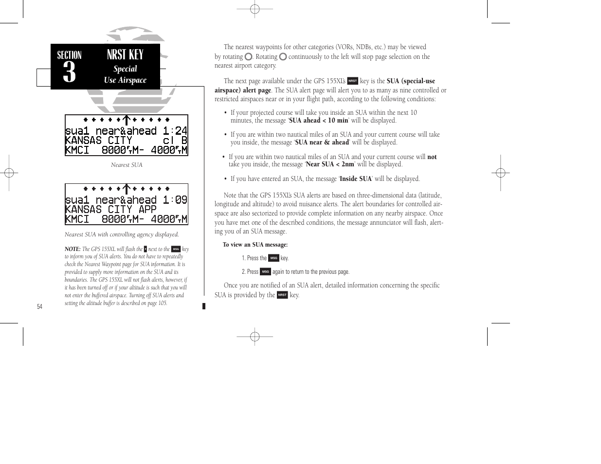 Nrst key | Garmin GPS 155XL TSO User Manual | Page 64 / 146