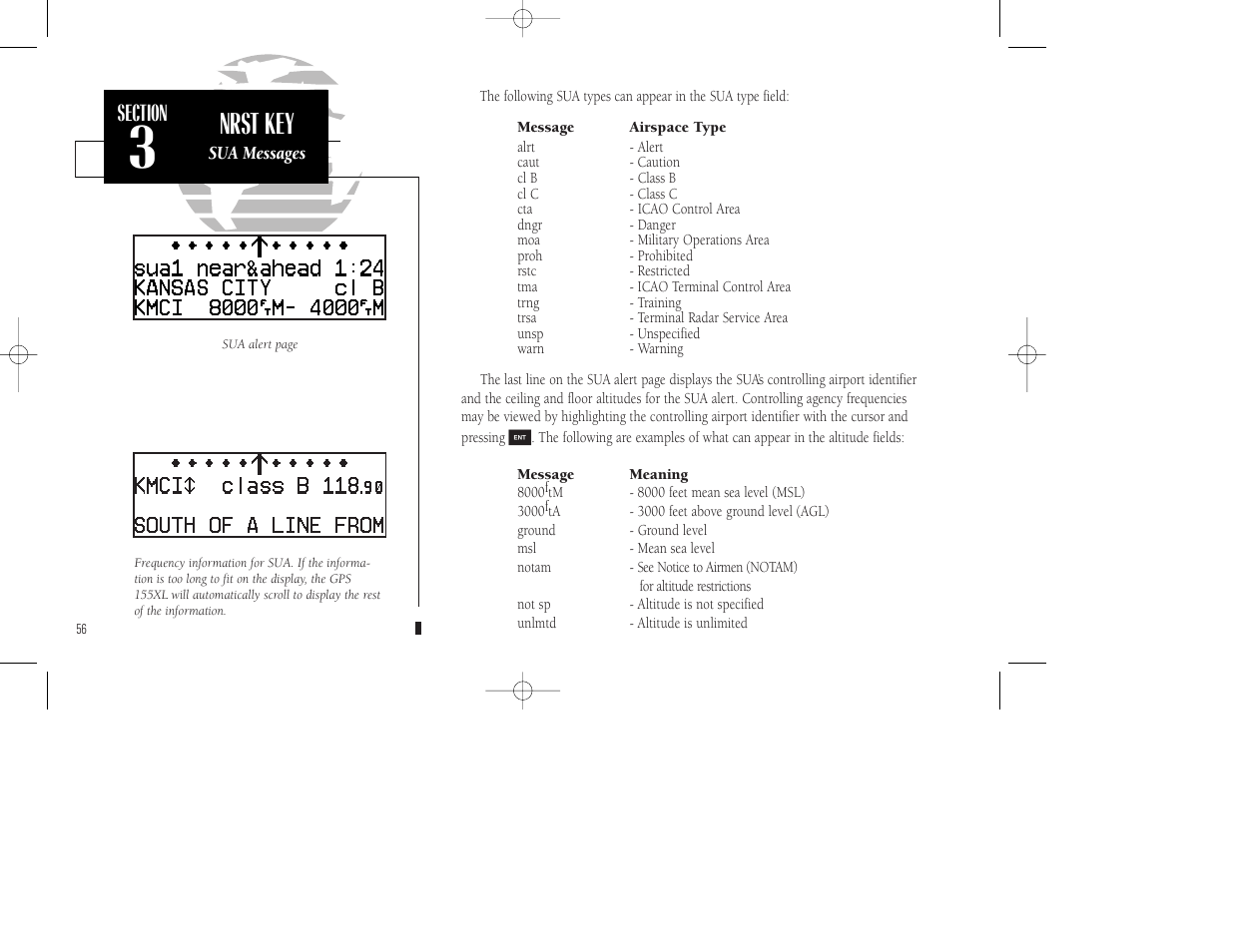 Nrst key | Garmin GPS 155XL TSO User Manual | Page 66 / 146