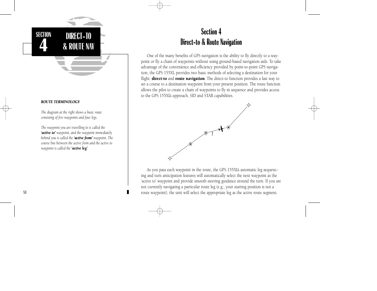 Direct-to & route nav | Garmin GPS 155XL TSO User Manual | Page 68 / 146