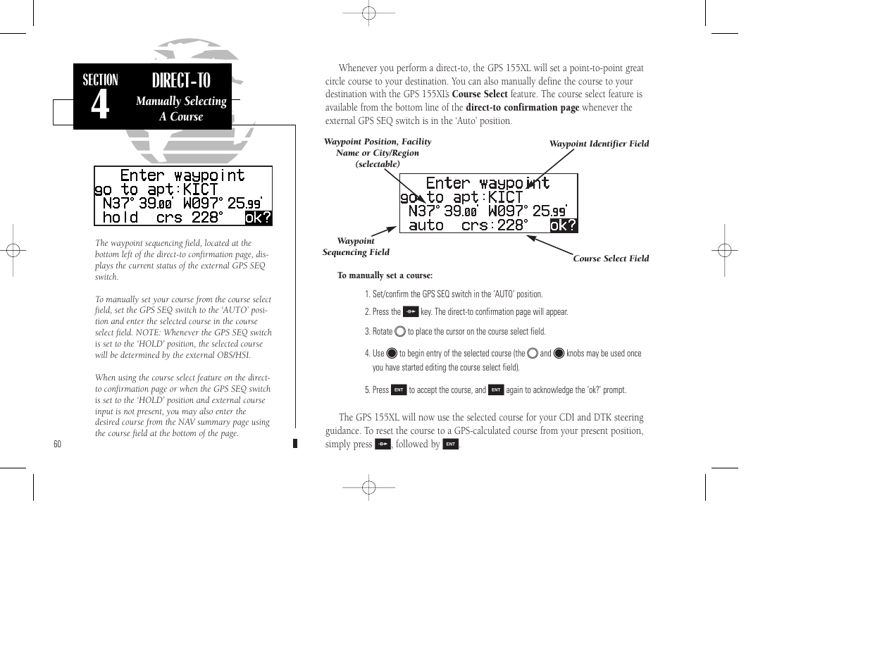 Direct-to | Garmin GPS 155XL TSO User Manual | Page 70 / 146