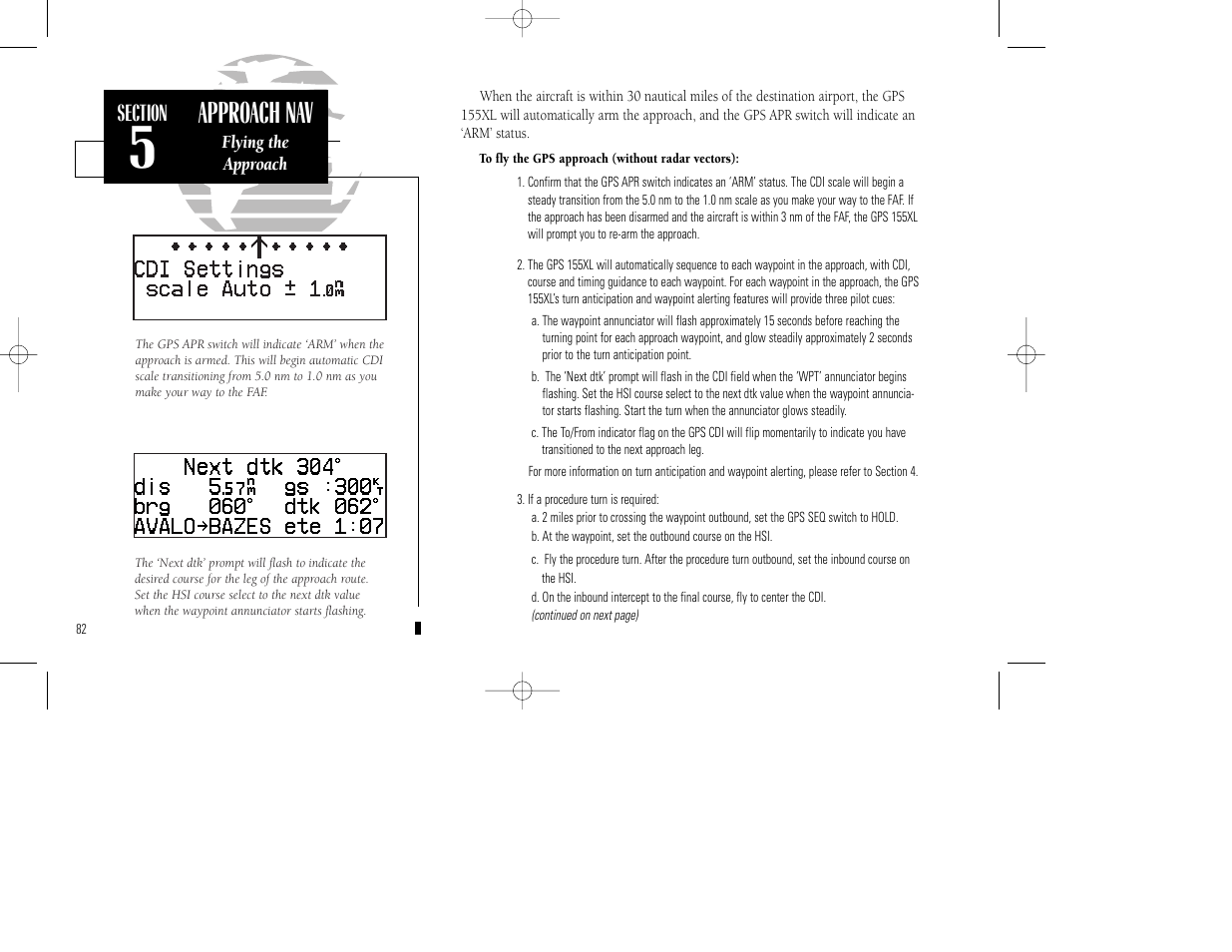 Approach nav | Garmin GPS 155XL TSO User Manual | Page 92 / 146