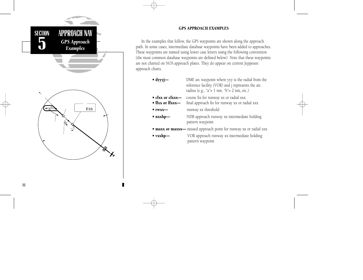 Approach nav, Gps approach examples | Garmin GPS 155XL TSO User Manual | Page 96 / 146