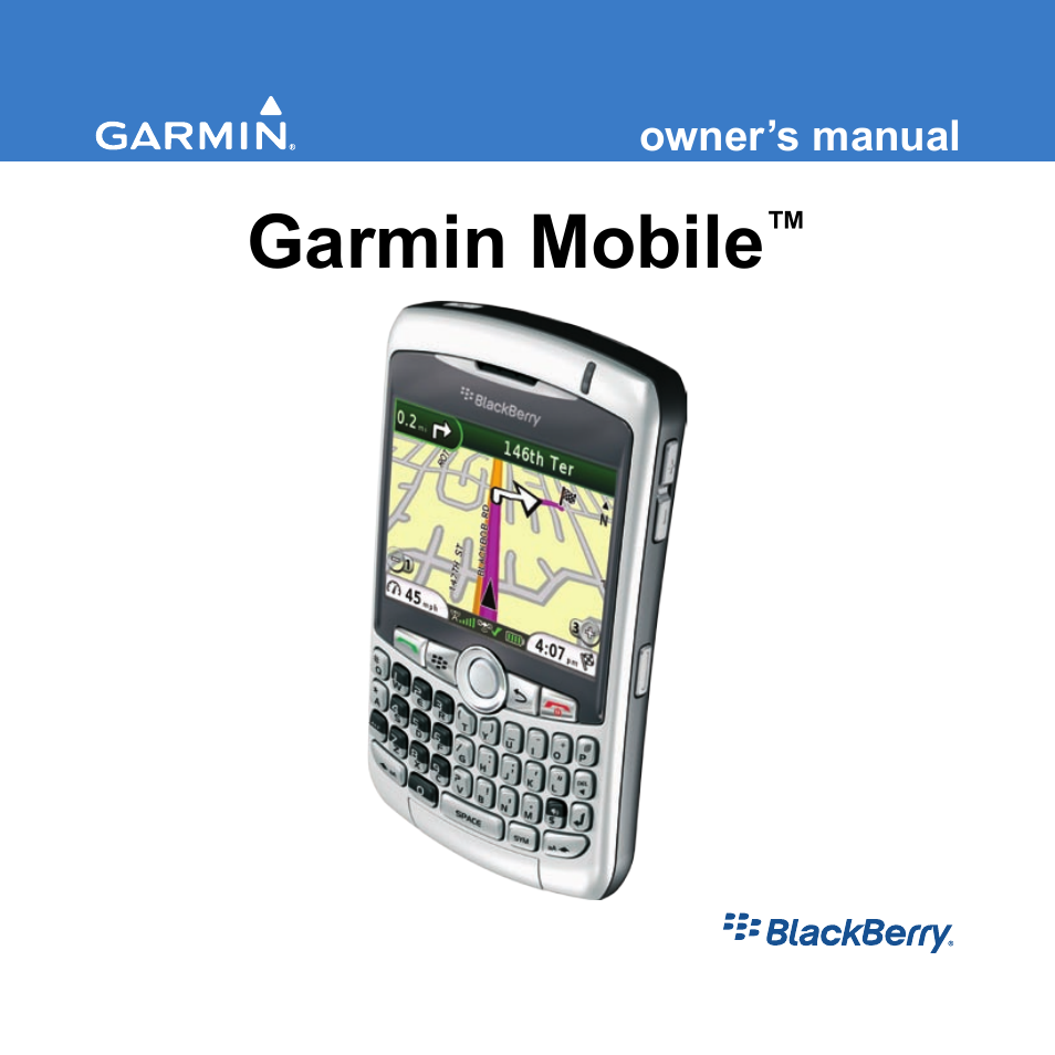 Garmin Mobile for BlackBerry User Manual | 28 pages