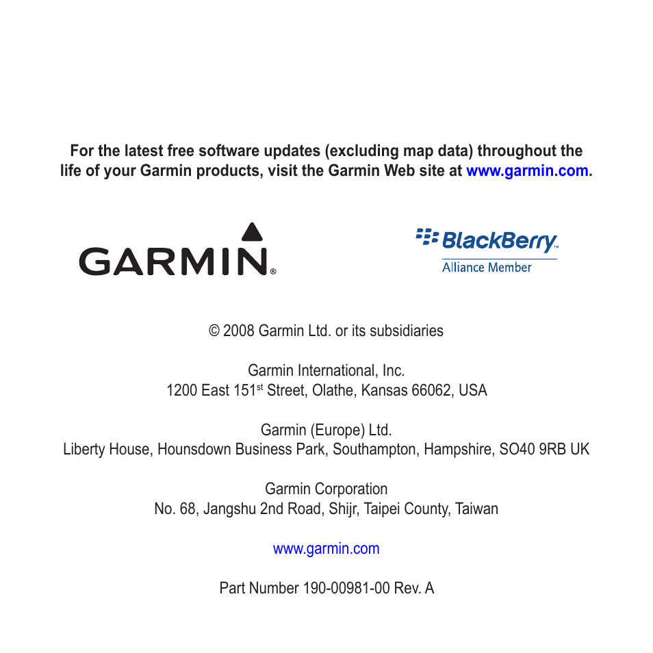 Garmin Mobile for BlackBerry User Manual | Page 28 / 28