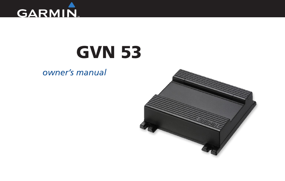 Garmin GVN 53 User Manual | 58 pages