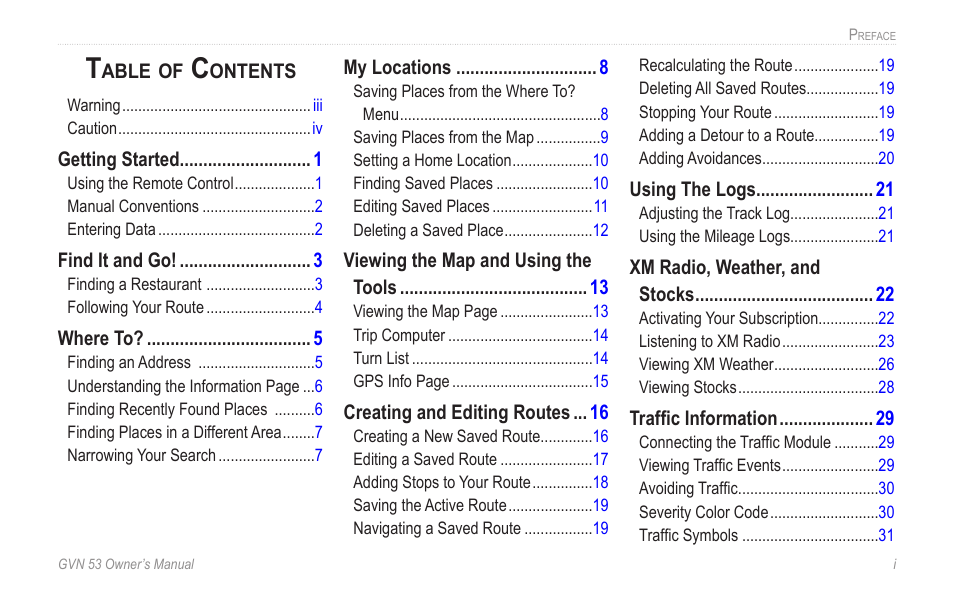 Garmin GVN 53 User Manual | Page 3 / 58