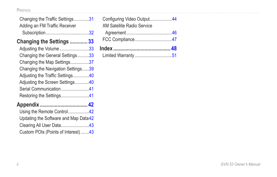 Garmin GVN 53 User Manual | Page 4 / 58