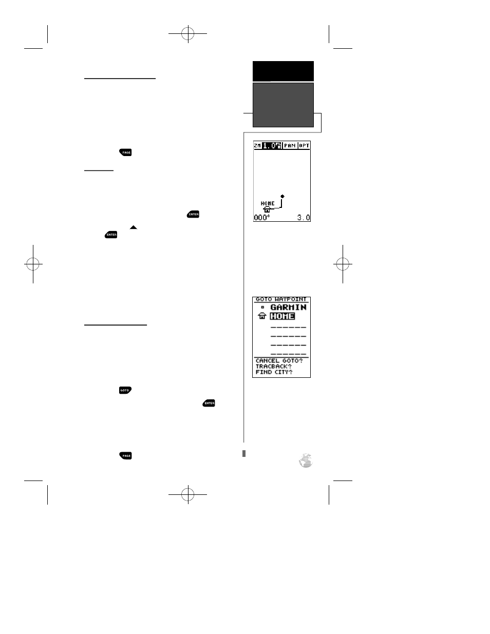 Position/map pages & going to a waypoint | Garmin GPS 12XL User Manual | Page 13 / 66