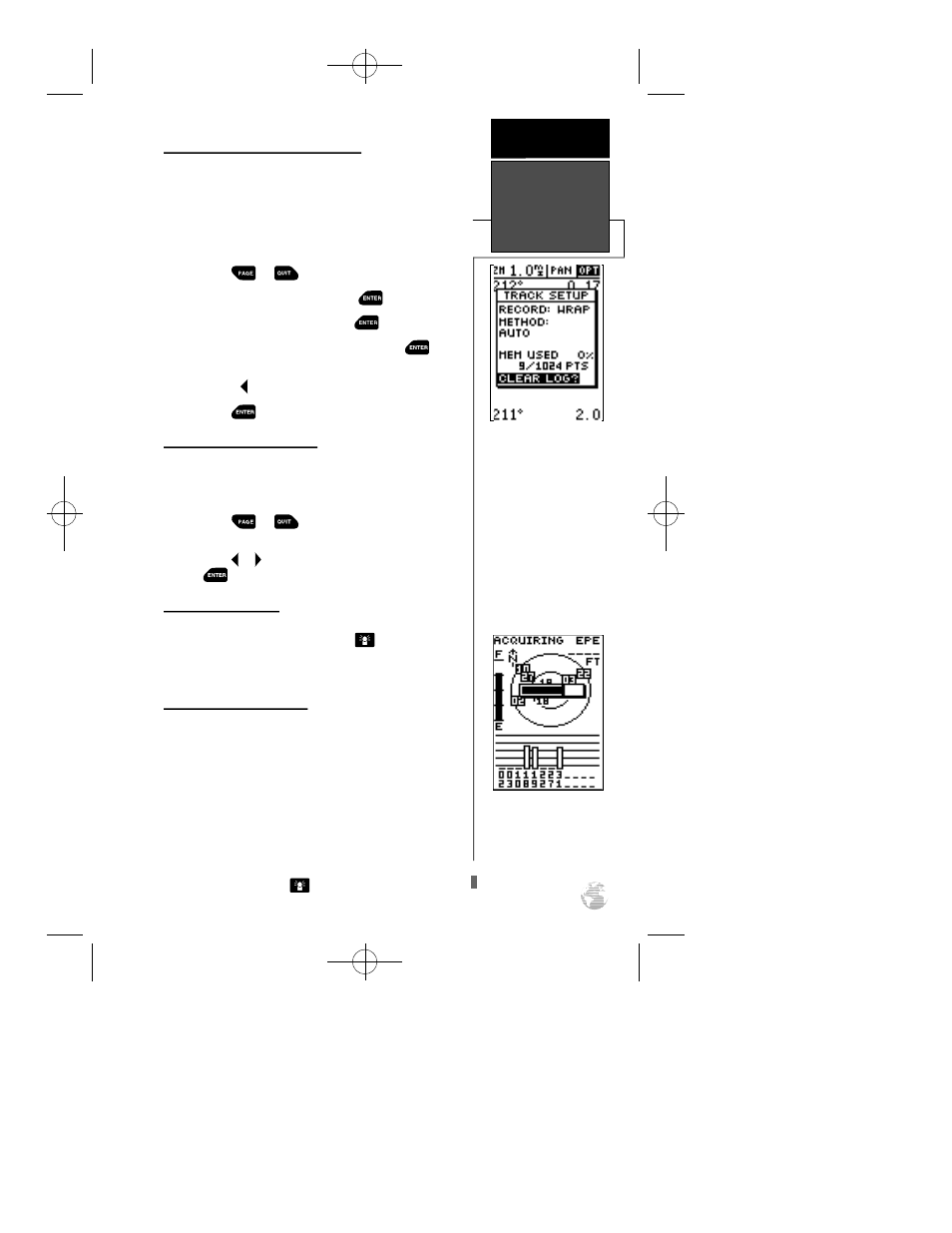 Clearing the map, adjusting contrast, & power off | Garmin GPS 12XL User Manual | Page 15 / 66