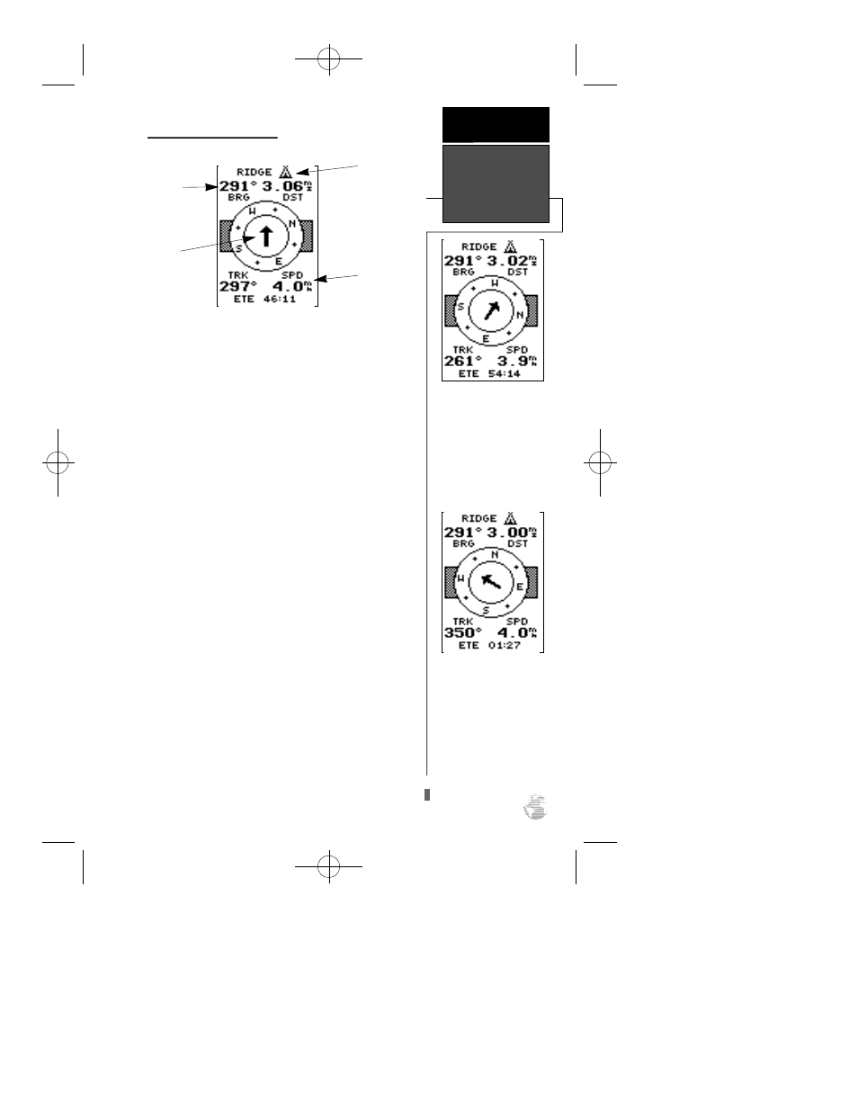 Compass page | Garmin GPS 12XL User Manual | Page 37 / 66