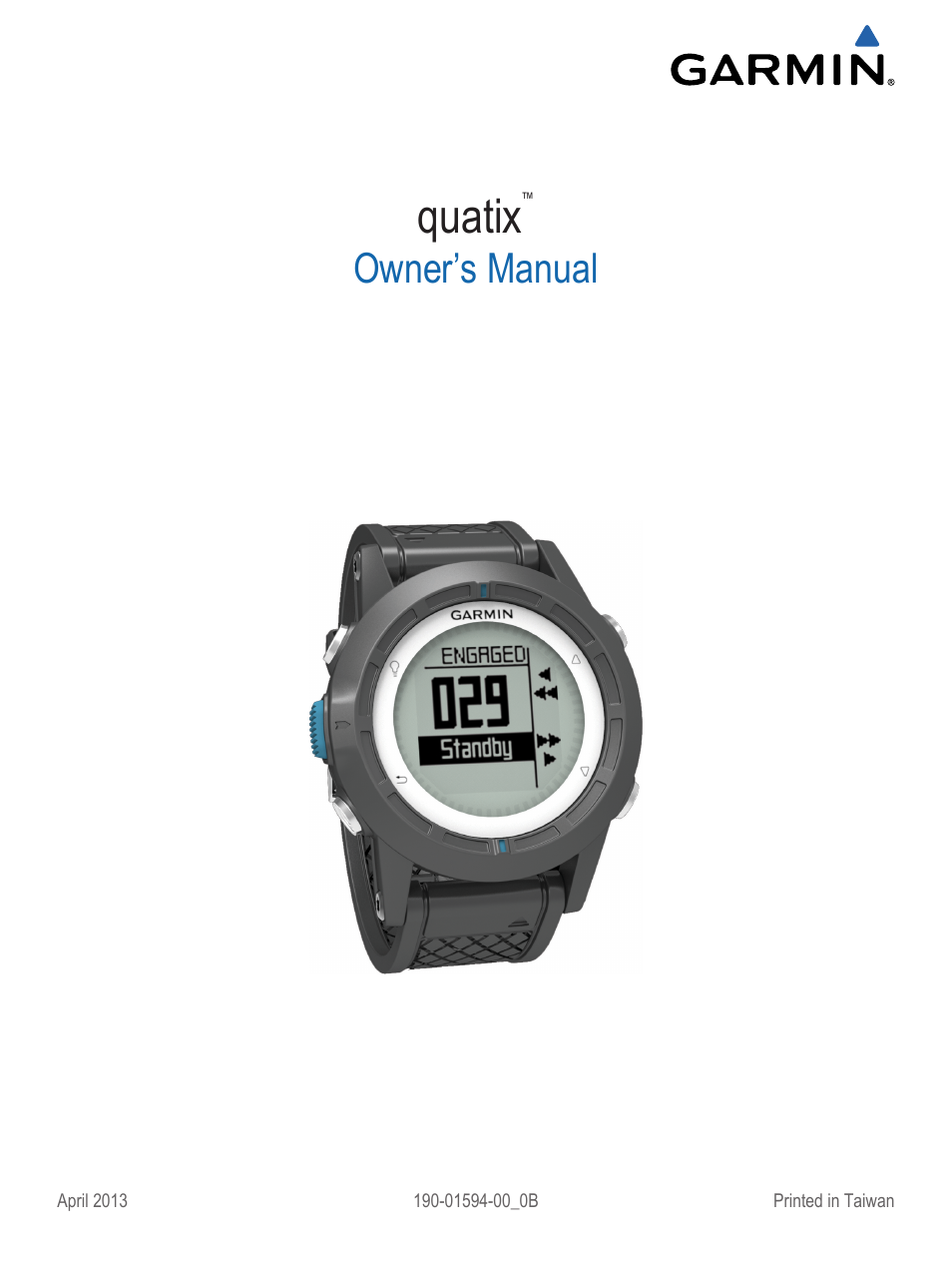 Garmin quatix User Manual | 22 pages