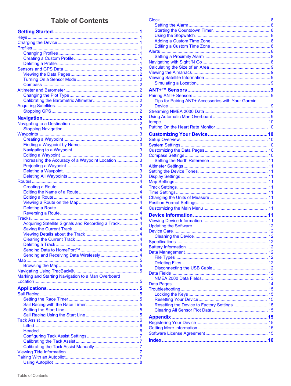 Garmin quatix User Manual | Page 3 / 22