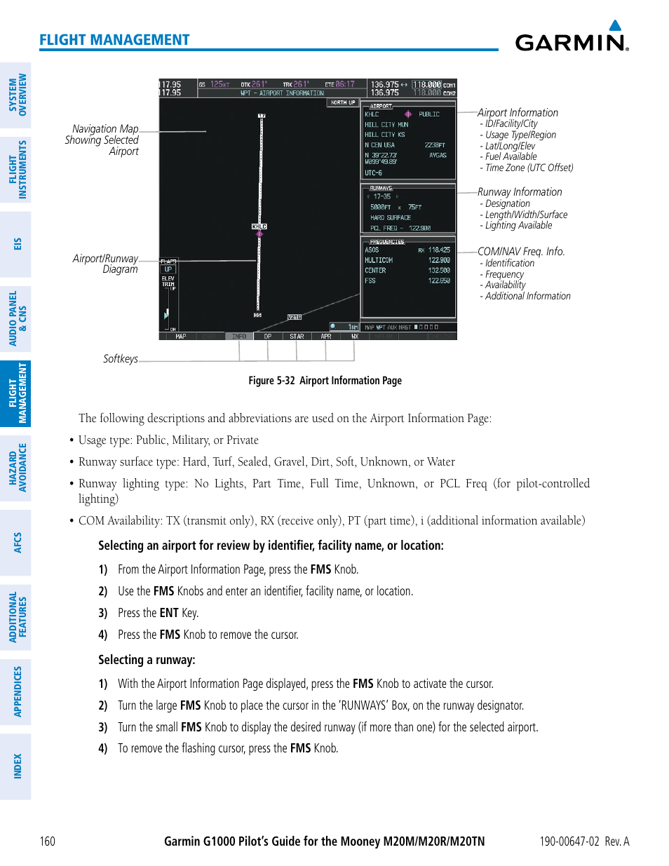 Flight management | Garmin G1000 Mooney M20TN User Manual | Page 174 / 524