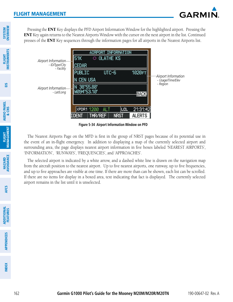 Flight management | Garmin G1000 Mooney M20TN User Manual | Page 176 / 524