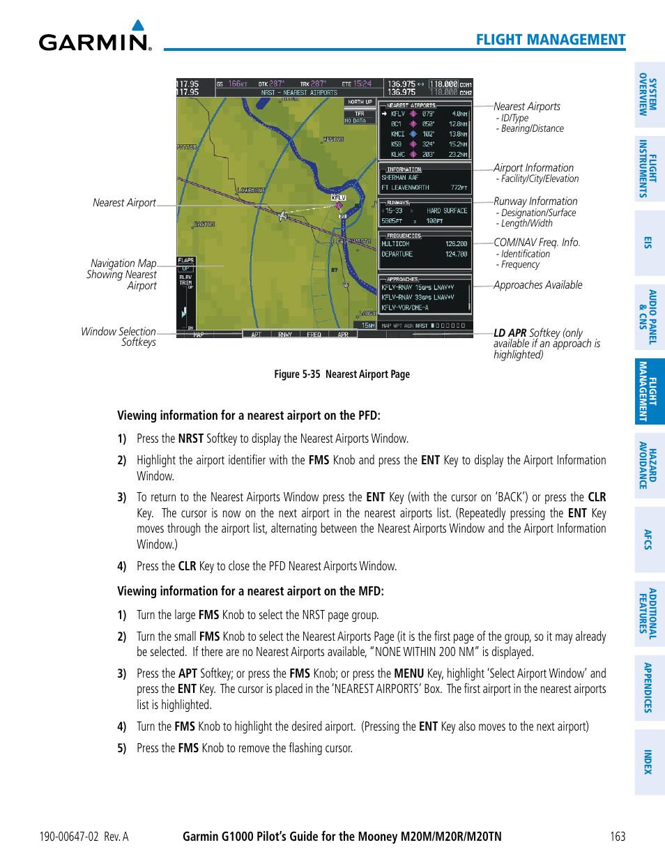 Flight management | Garmin G1000 Mooney M20TN User Manual | Page 177 / 524