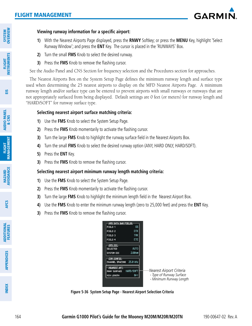 Flight management | Garmin G1000 Mooney M20TN User Manual | Page 178 / 524