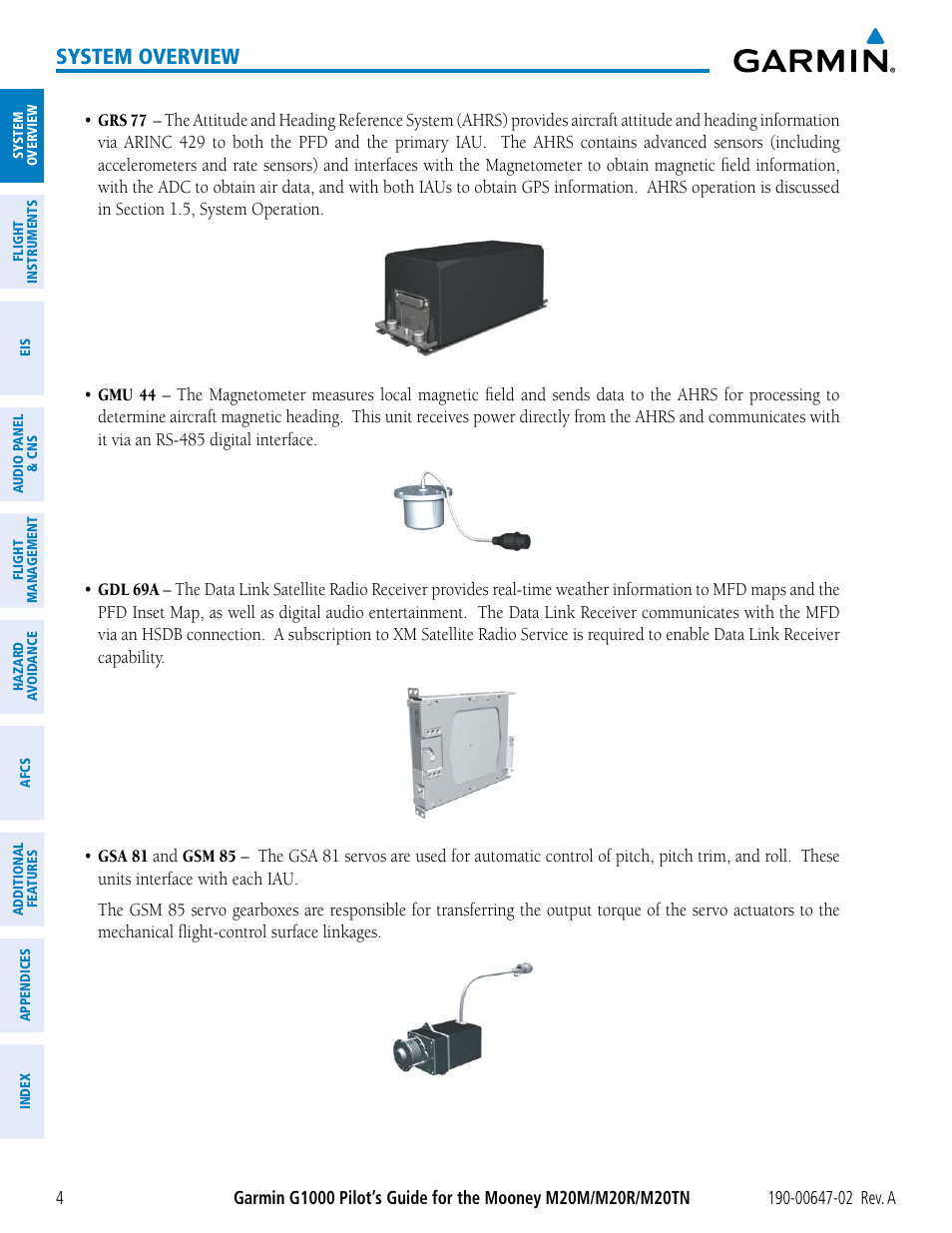 System overview | Garmin G1000 Mooney M20TN User Manual | Page 18 / 524