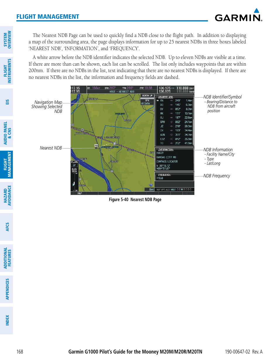 Flight management | Garmin G1000 Mooney M20TN User Manual | Page 182 / 524