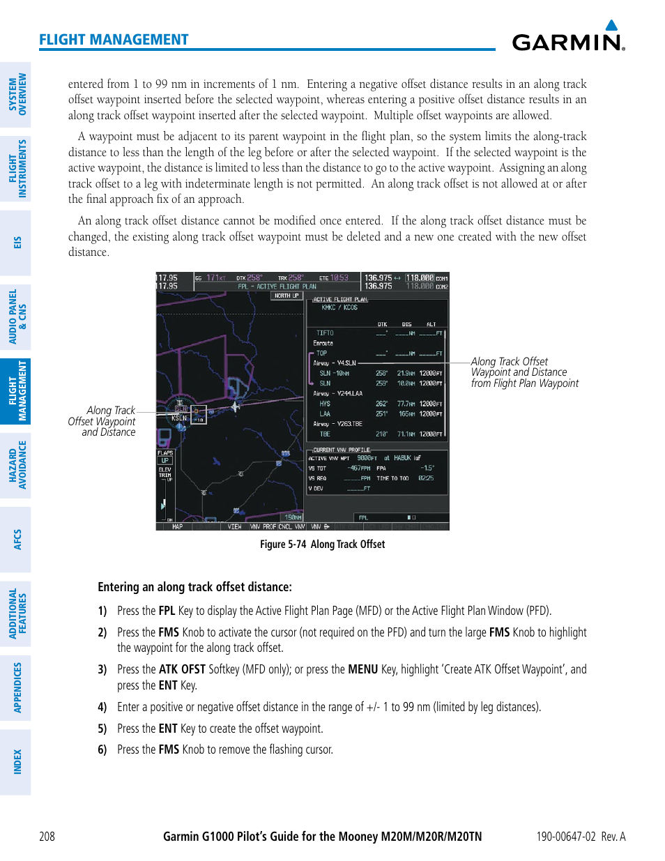 Flight management | Garmin G1000 Mooney M20TN User Manual | Page 222 / 524