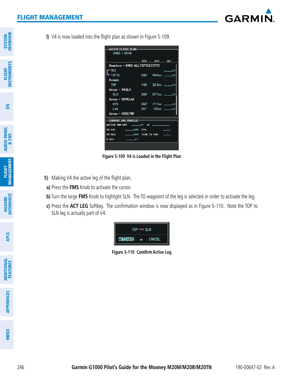 Flight management | Garmin G1000 Mooney M20TN User Manual | Page 260 / 524