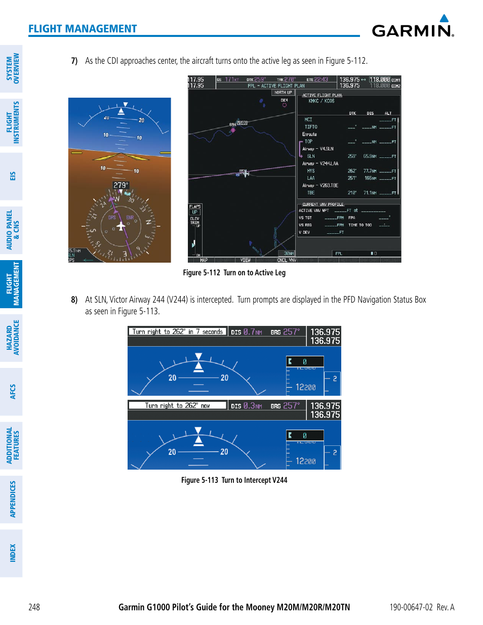 Flight management | Garmin G1000 Mooney M20TN User Manual | Page 262 / 524