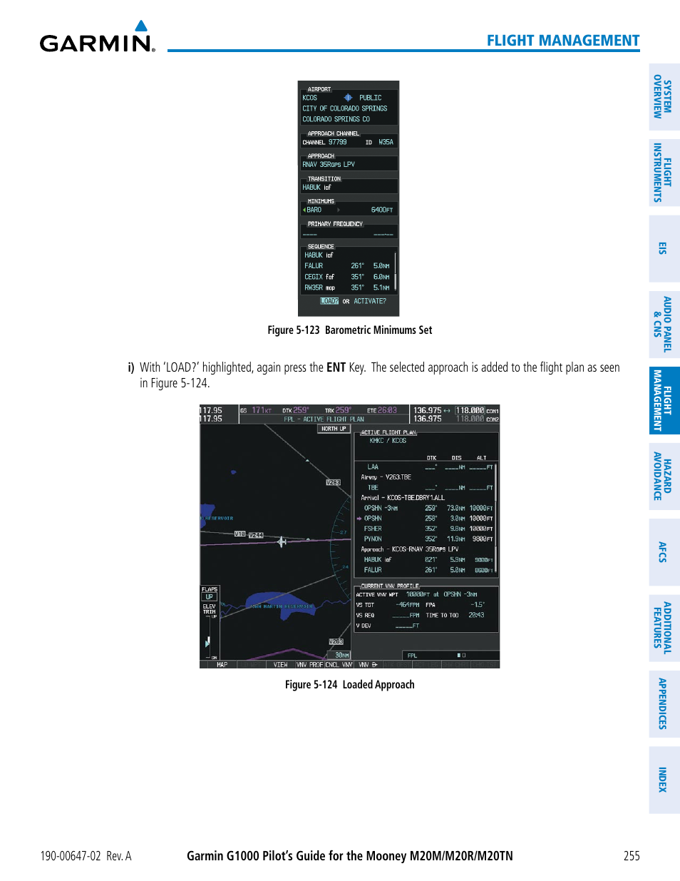 Flight management | Garmin G1000 Mooney M20TN User Manual | Page 269 / 524