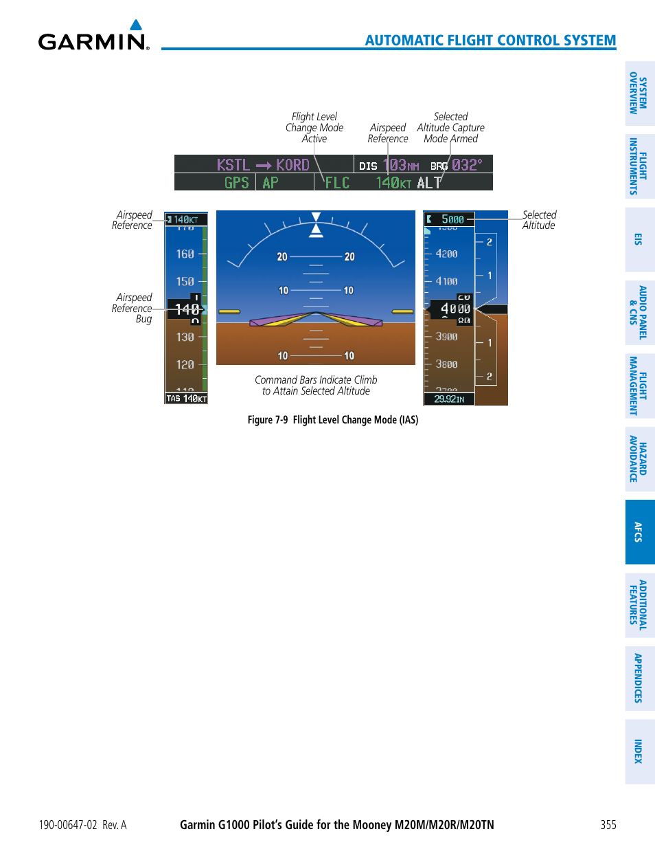 Automatic flight control system | Garmin G1000 Mooney M20TN User Manual | Page 369 / 524