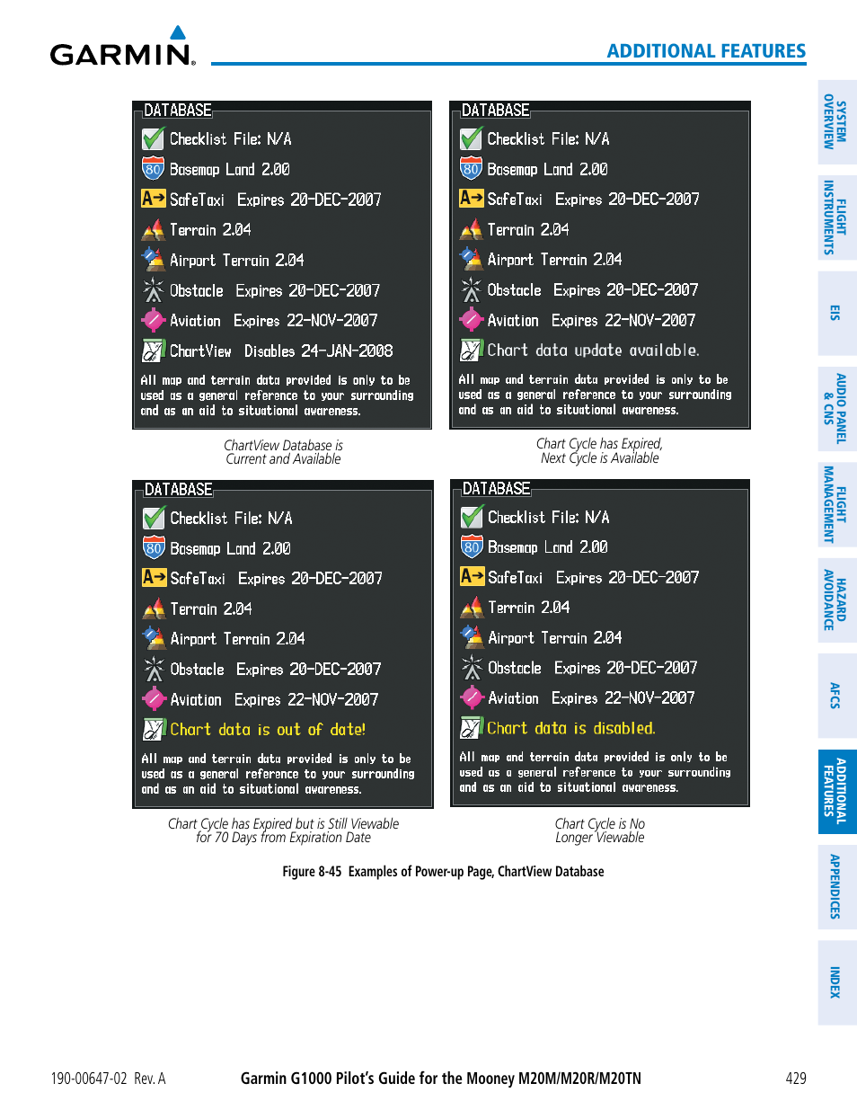 Additional features | Garmin G1000 Mooney M20TN User Manual | Page 443 / 524