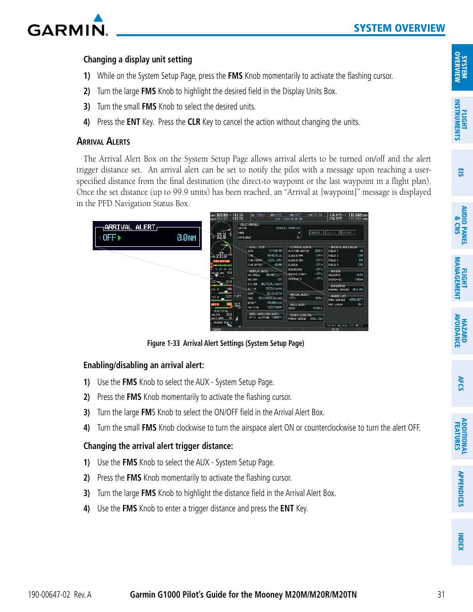 System overview | Garmin G1000 Mooney M20TN User Manual | Page 45 / 524