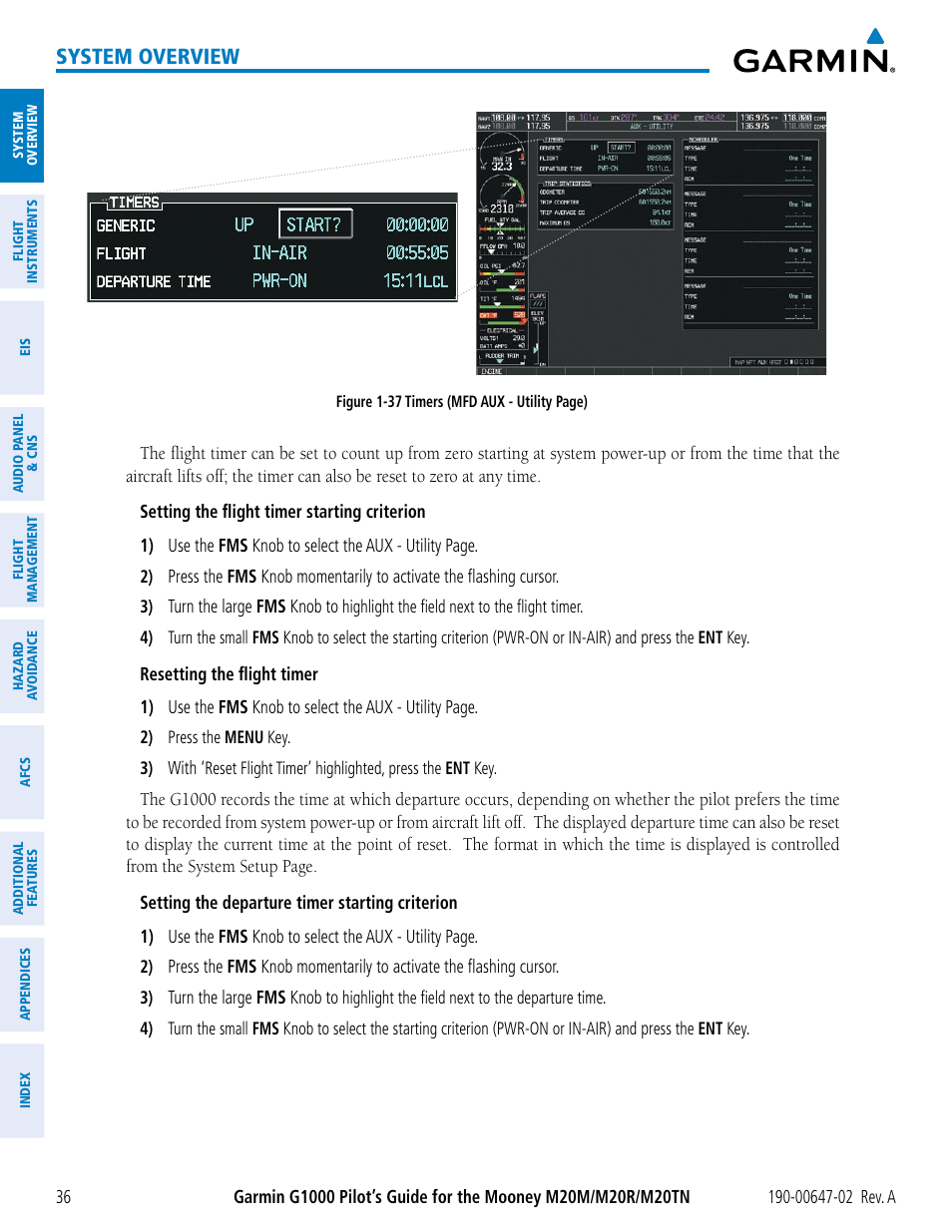 System overview | Garmin G1000 Mooney M20TN User Manual | Page 50 / 524