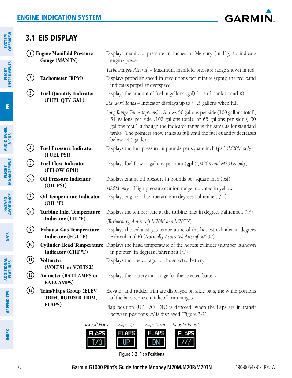 1 eis display, Engine indication system | Garmin G1000 Mooney M20TN User Manual | Page 86 / 524