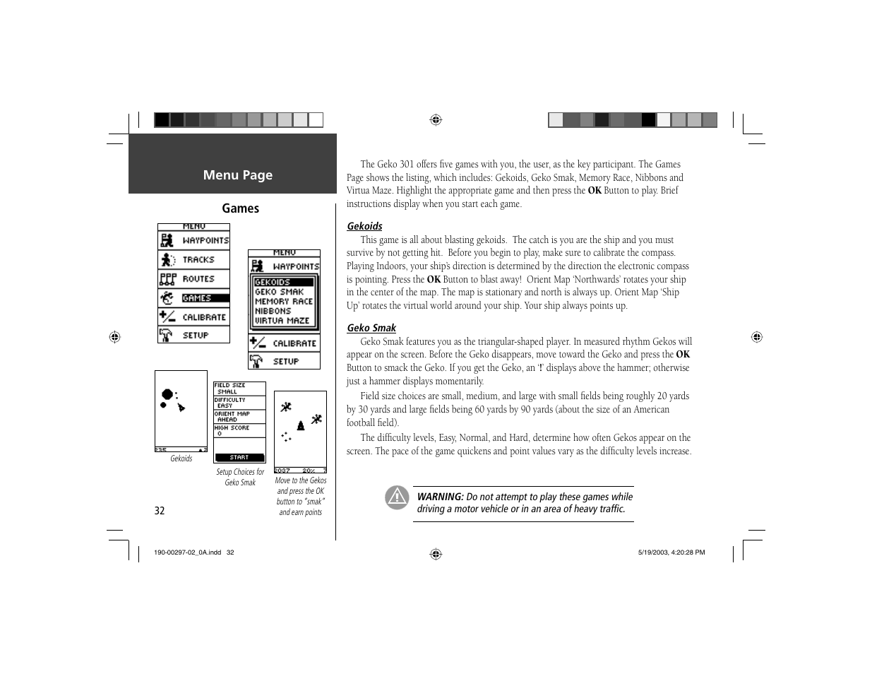 Garmin Geko 301 User Manual | Page 44 / 68