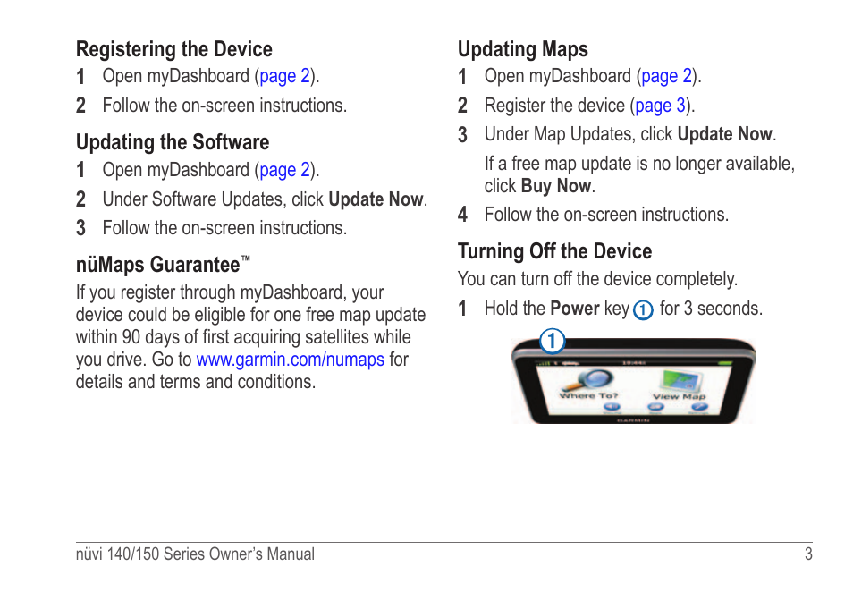 Register the device | Garmin nuvi 154LMT User Manual | Page 9 / 68