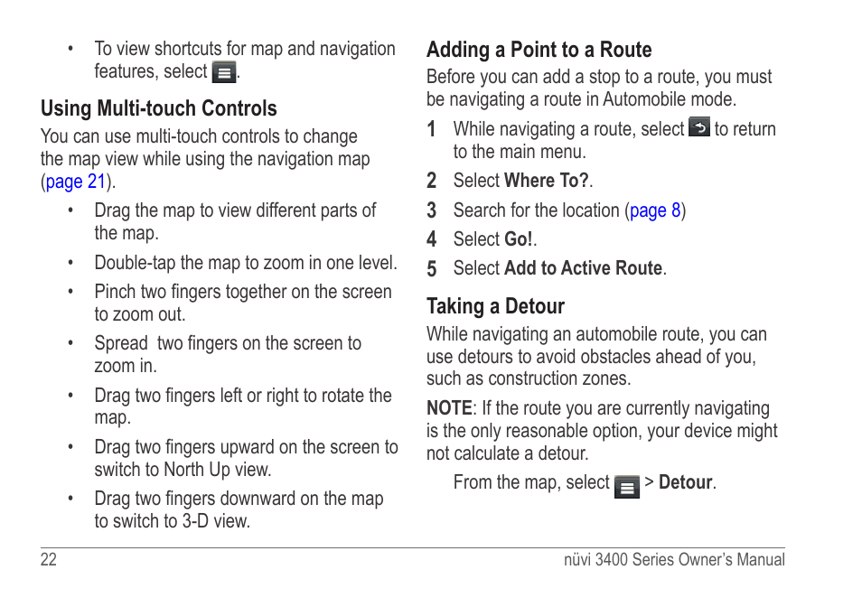 Using the map | Garmin nuvi 3490 for Volvo Cars User Manual | Page 28 / 89