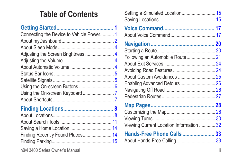 Garmin nuvi 3490 for Volvo Cars User Manual | Page 3 / 89