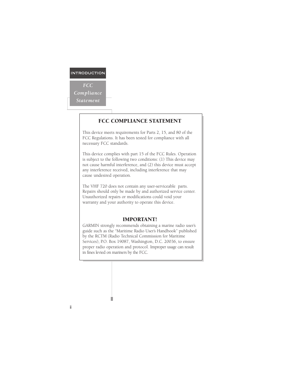 Garmin VHF 720 User Manual | Page 4 / 43