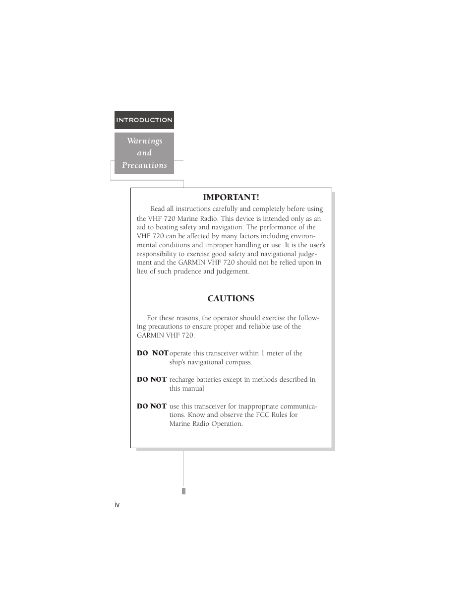 Garmin VHF 720 User Manual | Page 6 / 43