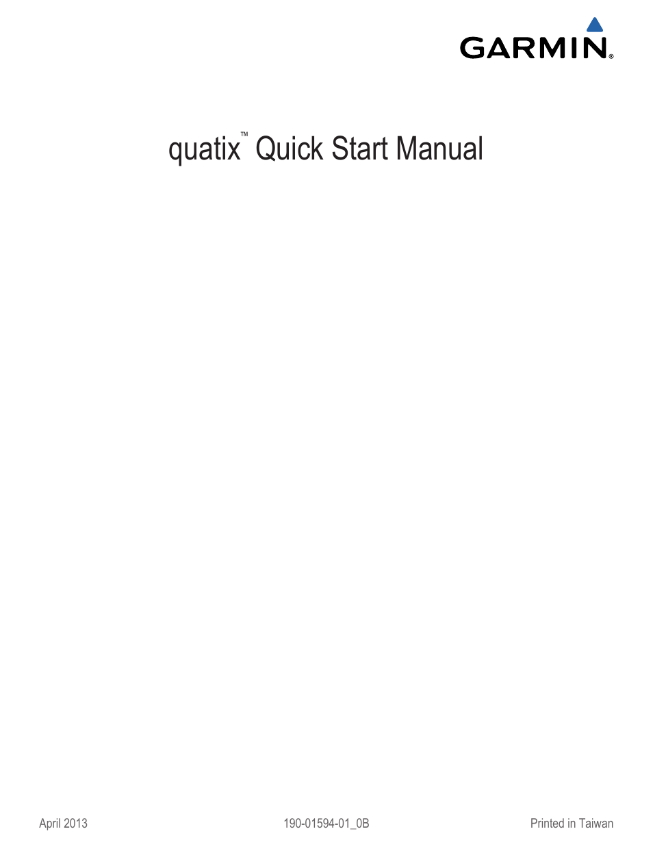 Garmin quatix User Manual | 6 pages