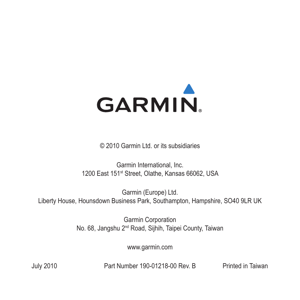 Garmin nuvi 295W User Manual | Page 78 / 78