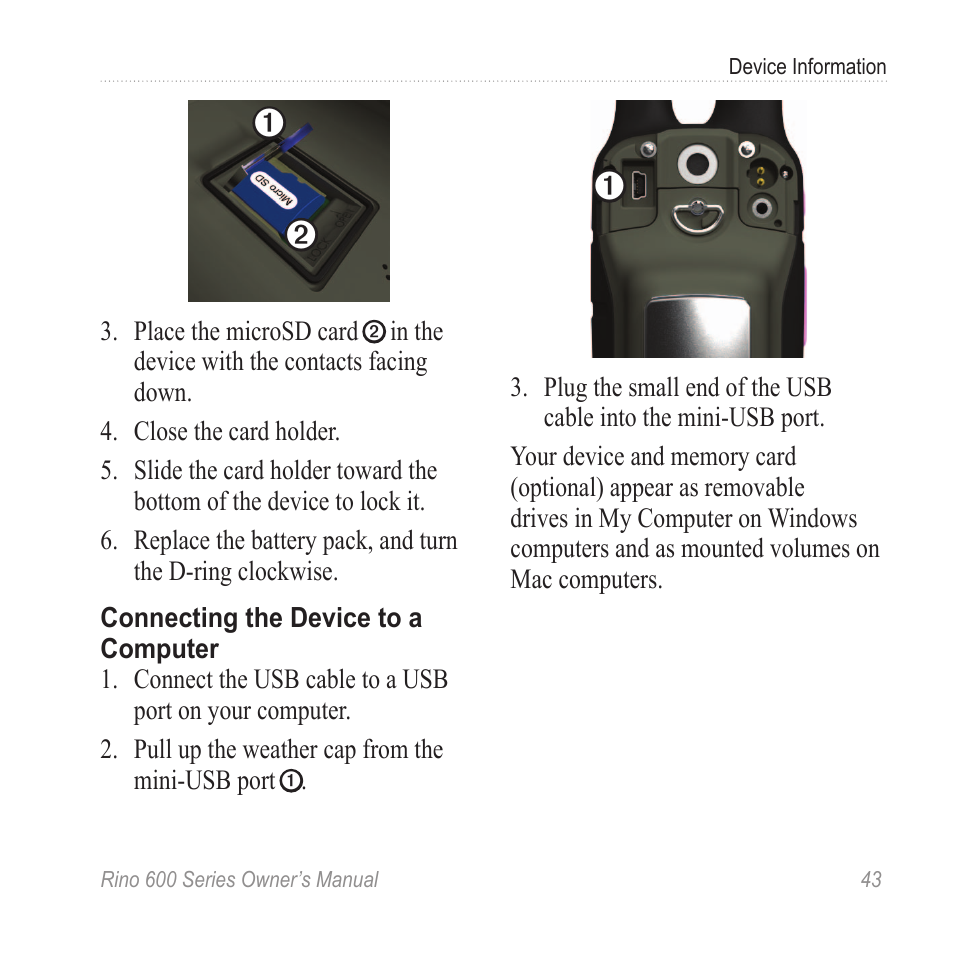 Garmin Rino 655t User Manual | Page 45 / 60