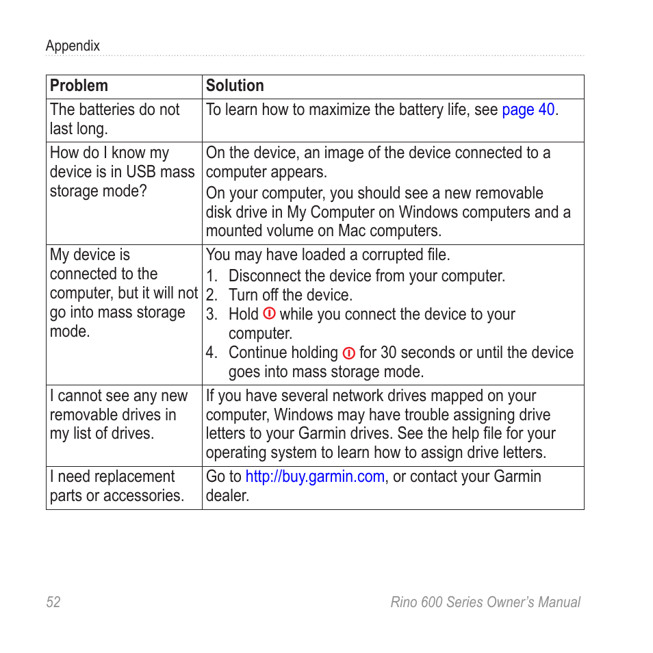 Garmin Rino 655t User Manual | Page 54 / 60