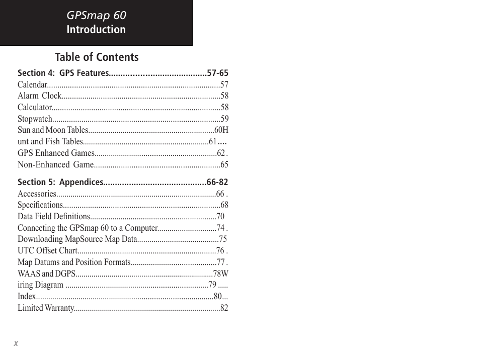 Garmin GPSMAP 60 User Manual | Page 10 / 94