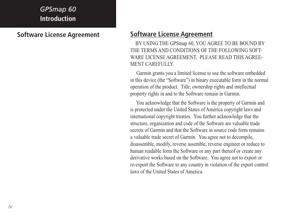 Garmin GPSMAP 60 User Manual | Page 4 / 94