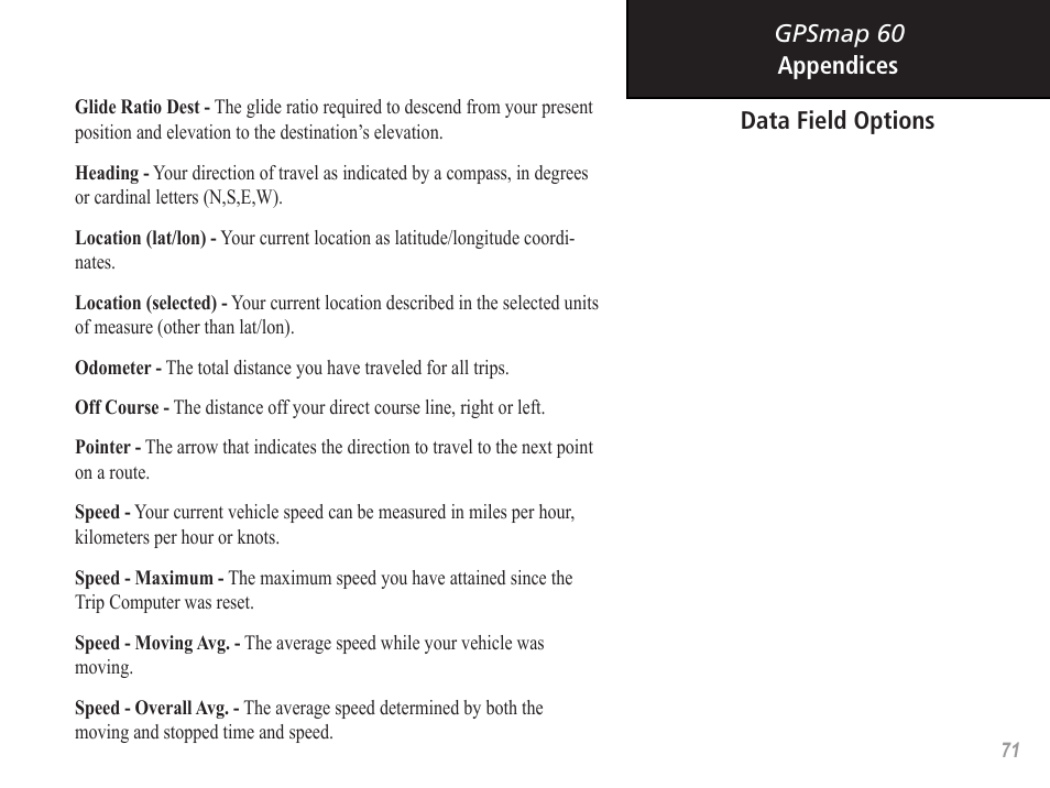 Garmin GPSMAP 60 User Manual | Page 81 / 94