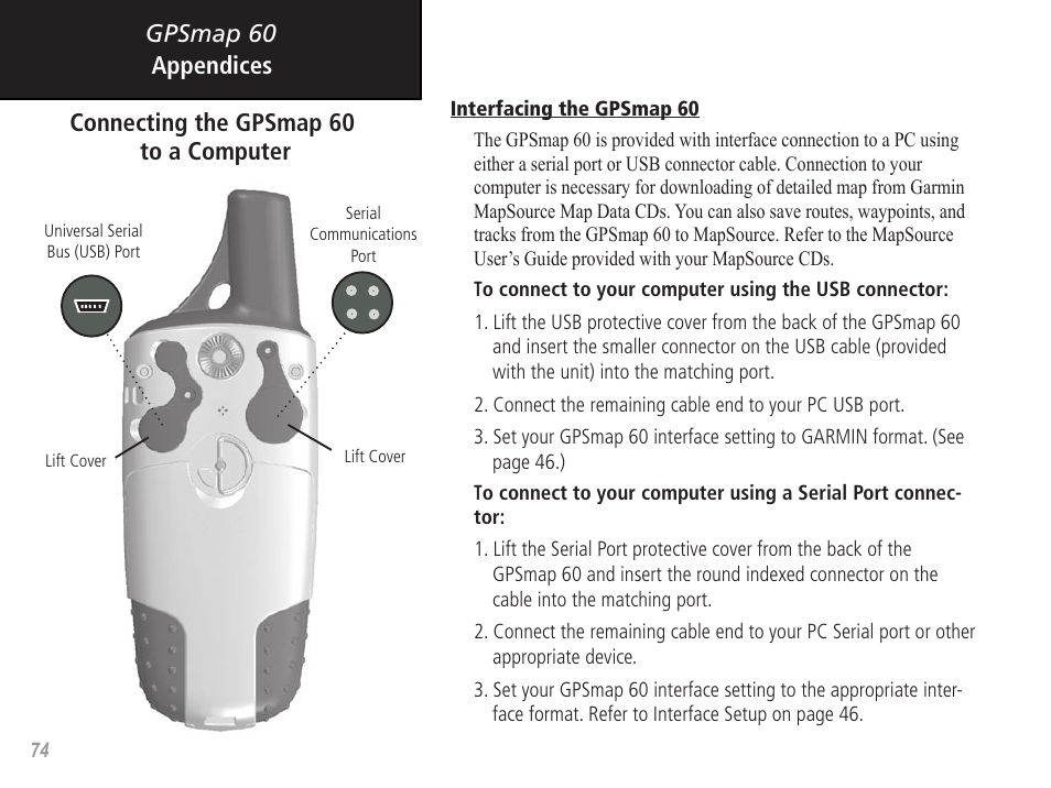 Garmin GPSMAP 60 User Manual | Page 84 / 94