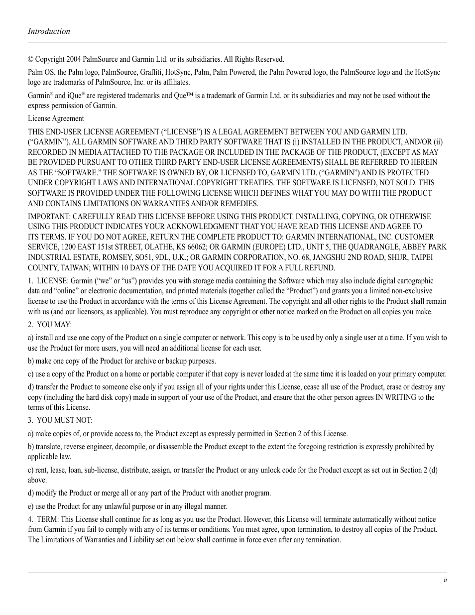 Garmin iQue 3600a User Manual | Page 2 / 124