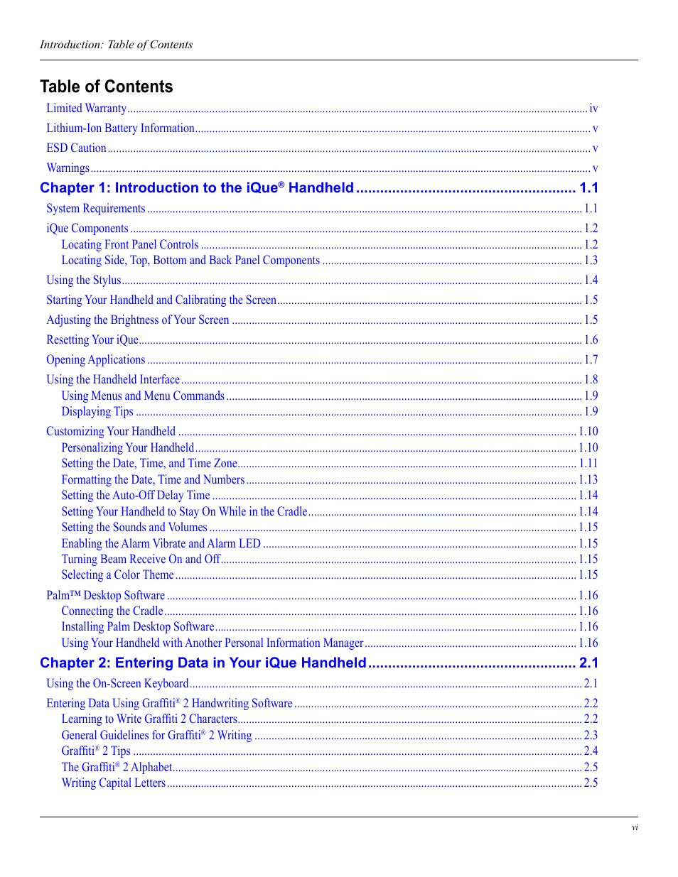 Garmin iQue 3600a User Manual | Page 6 / 124