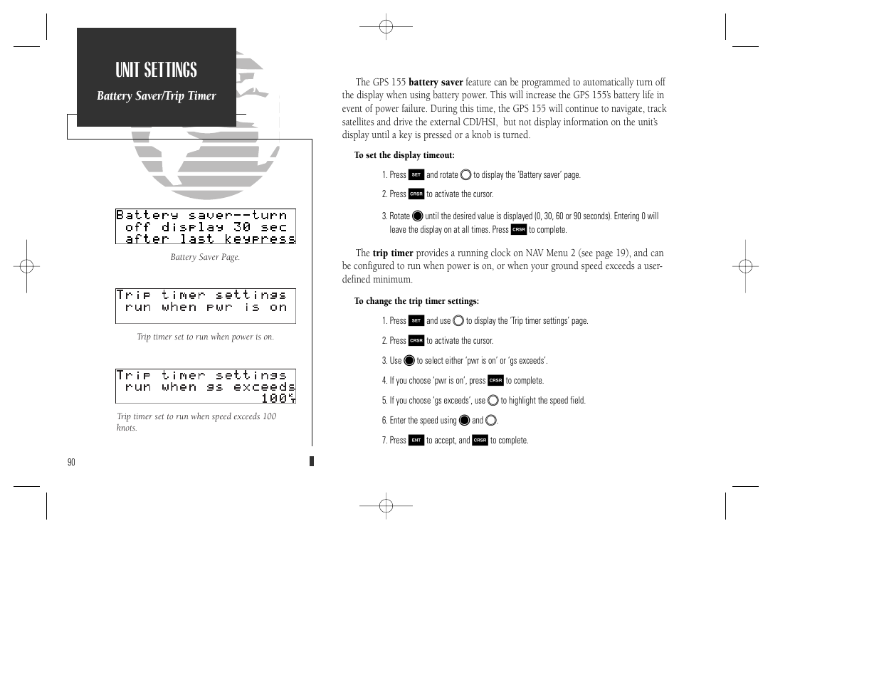 Unit settings | Garmin GPS 165 TSO User Manual | Page 100 / 132