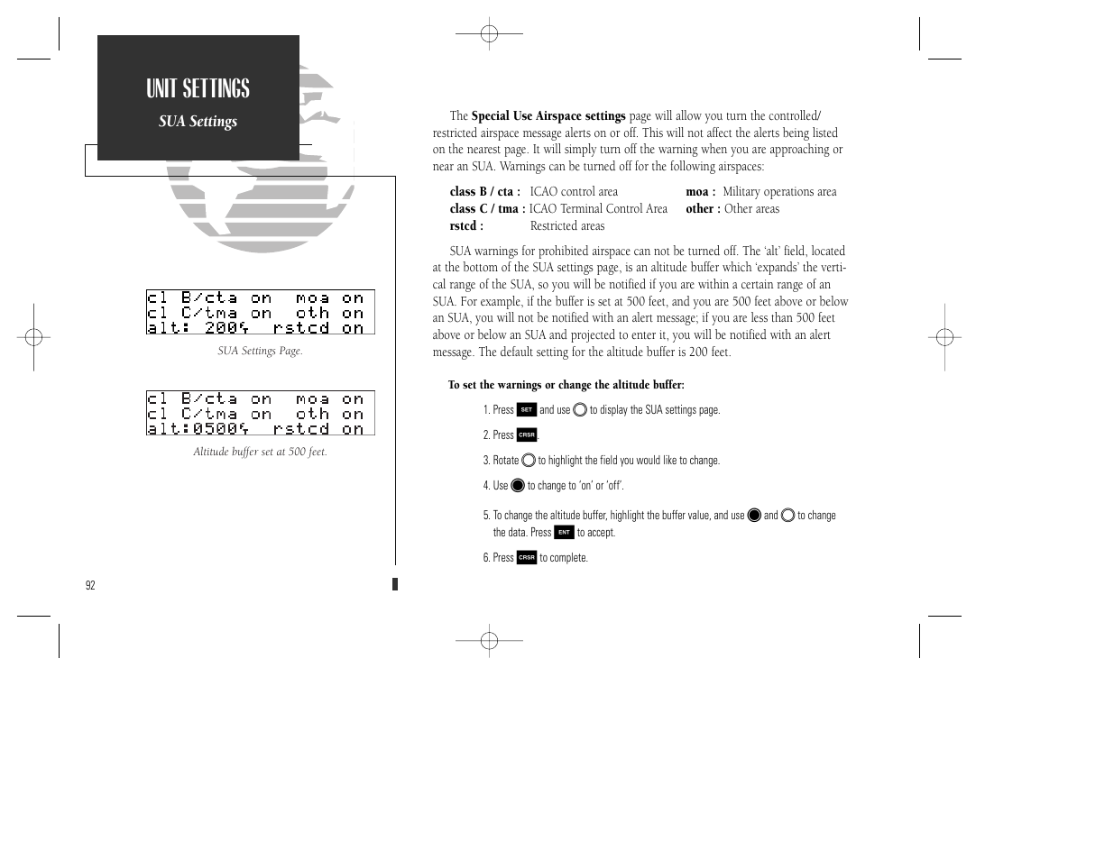 Unit settings | Garmin GPS 165 TSO User Manual | Page 102 / 132